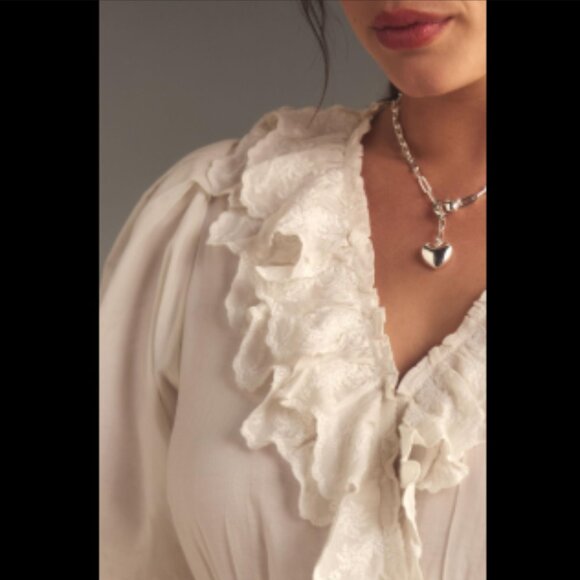 Brand New Love the Label Short-Sleeve Ruffled Tiered Wrap Maxi Dress - Picture 8 of 16